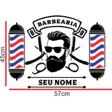 Adesivo Barbearia Barbeiro  Salão Parede Vidro Parede Bb148