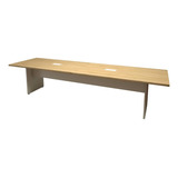 Mesa De Reunião Mac Branco 3,20m X 1,10m 2 Caixas Tomadas F5