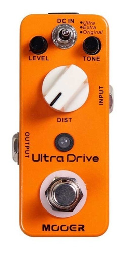 Pedal De Efectos Mooer Ultra Drive Distorcion Color Naranja