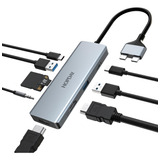 Estación De Acoplamiento Usb C Para Macbook 9 En 2 Hub Usb C