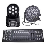 Kit 4 Par Led 54x3w Rgbwa - 2 Mini Wash 7x12w Full - Dmx 512