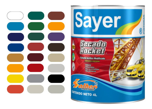 Esmaalte  Profesional Secado Rocket Seca En 15 Min Sayer 4lt | Envío gratis