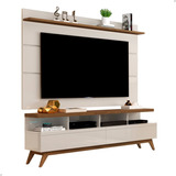 Rack Com Painel Sala Tv 55 - Off White/freijó - Mod.2029