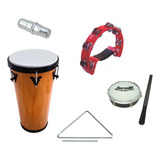 Kit Instrumentos De Samba Com Timba E Percussivos Torelli