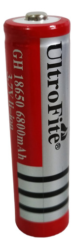 Bateria Pila Roja Recargable 3.7 Volt Litio 18650 Linterna
