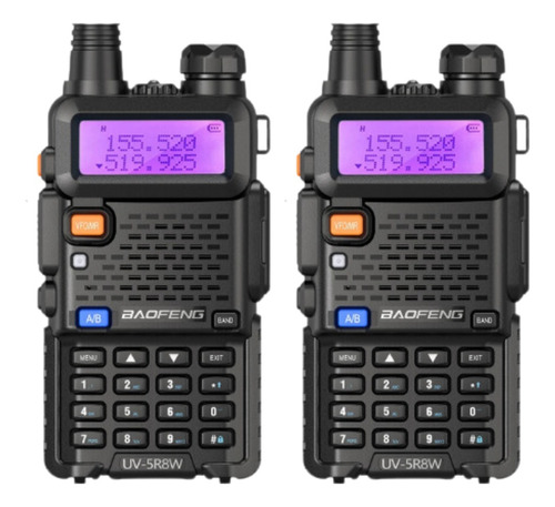 Kit 2 Rádio Comunicador Ht Baofeng Dual Band Uv5r Uhf Vhf