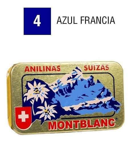 Anilinas Montblanc® Cajita Dorada Color 4. Azul Francia