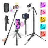 1.6m Tripie Celular Multifuncionl Portátil Selfie Stick 