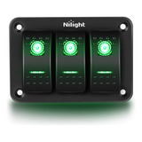 Nilight Interruptor Basculante De Aluminio De 3 Bandas, Tabl