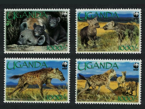 2008 Wwf Fauna- Hiena- Animales Salvajes- Uganda ( Sellos)