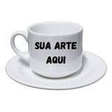 Kit 4 Xicaras De Café Com Pires Personalizadas Com Sua Logo