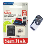 Cartão Memória Sandisk Ultra 64gb Classe 10 + Leitor Usb