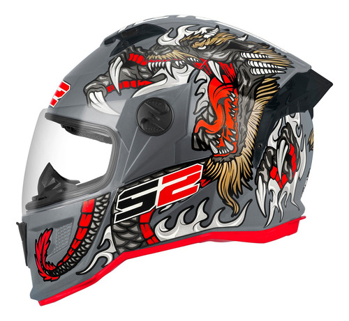 Capacete Fechado Esportivo Para Moto Stealth Dragon Unissex