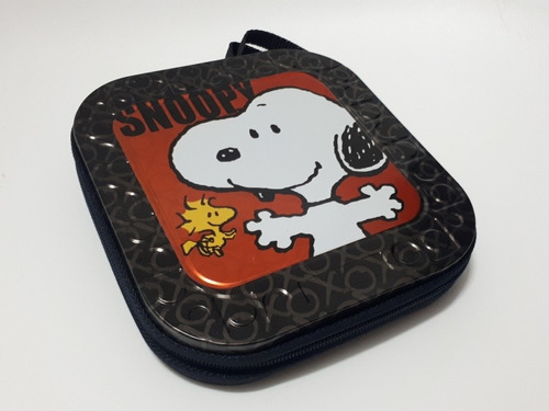 Estuche Porta Cd Dvd De Metal Snoopy