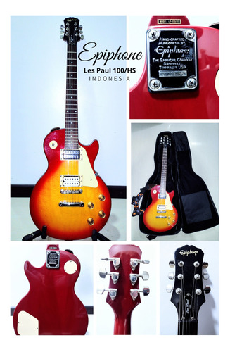 EpiPhone Les Paul 100/hs Edición Especial, Forro, Cable