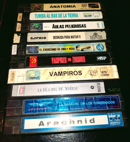 Lote De Vhs De Terror Sin Carátulas!!