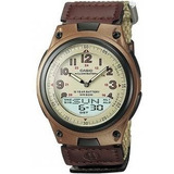 Reloj Casio Modelo Aw 80 Extensible De Lona Cafe