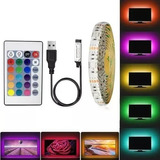 Cinta Rgb 5050 2mts Tira Led Usb Para Tv, Pc+ Control Remoto