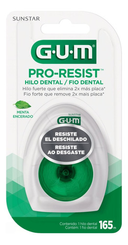 Fio Dental Pro Resist 165m Menta Encerado Gum