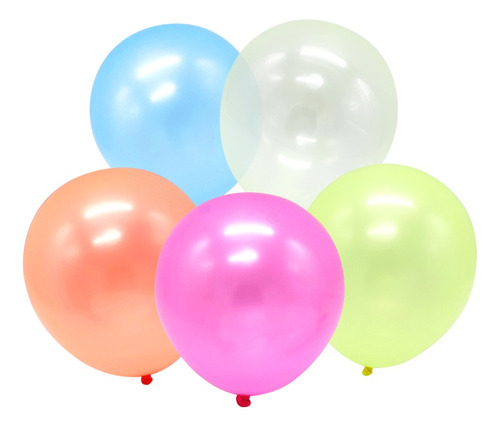 Pack 50 Globos Neón Para Fiestas Flúor. Fluorescentes Uv