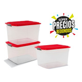 Cajas Plastica Organizadora Colbox 34lts X 3 Unid Colombraro