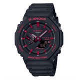 Reloj Solar Casio G-shock Ignite Red Bluetooth E Tough, Color Negro, Color Del Bisel, Color Negro, Color De Fondo Negro