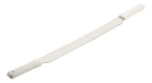 Cuchillo Fiambrero 36cm Doble Mango Acero Inoxidable Acermel Color Blanco