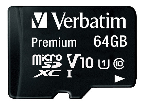 Tarjeta De Memoria Verbatim 64gb Premium Con Adaptador Sd 