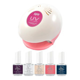 Secadora De Esmalte Uv Teknikpro + 5 Esmaltes Ibd Uv/led