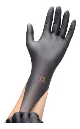 Guantes De Latex Negros Desechables 50unid