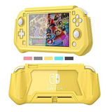 Protector Para Nintendo Switch Lite De Color Amarillo Agarre