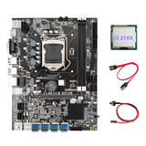 Placa Base B75 Eth Mining, Adaptador Usb 8xpcie+cpu I3 21xx+