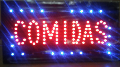 Cartel Led Panaderia Comida Tartas Abierto O La Q` Quieras -