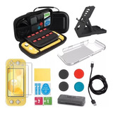 Kit  Accesorios Con Estuche Para Nintendo Switch Lite 17en1