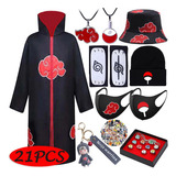 Kit De Ropa Naruto De 21 Accesorios De Capa Akatsuki Itachi