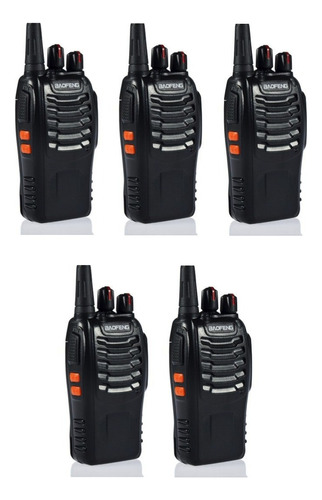 Pack 5 Radio Walkie Talkie Portatil Baofeng Uhf Bf-888s