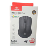 Mouse Sem Fio Recarregável 2.4ghz 3200 Ka-633 Kapbom Preto