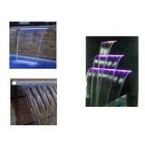 Cortina Agua 120cm Con Luz Led Cascada Piscina