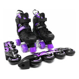 Patines 2 En 1 Roller Y Linea Ajustables