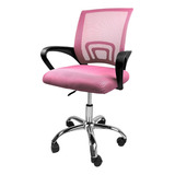 Silla Ergonómica T-go Soporte Lumbar Muebles De Oficina Color Rosa Material Del Tapizado Mesh