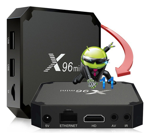 Tv Box Android 11.0 5g Wifi Full Hd 4k Rom 16gb Ram 2gb