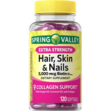 Suplemento Para El Cabello, La Piel Y Las Uñas Spring Valley Sabor Ssoftgel