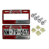 Par De Portaplacas Plastico Nissan Nismo Con Tornillos