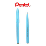 Caneta Brush Sign Pen Cor Azul Pálido 1 Unidade Pentel