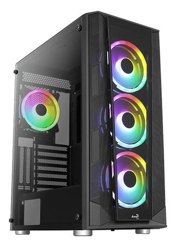 Gabinete Gamer Prism Aerocool Argb Mid Tower Atx Negro