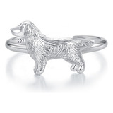 Anillo Perro Ajustable Mascota Plata 925 Joyas Mujer