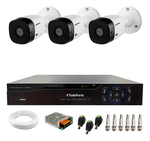 3 Câmeras Full Hd Bullet + Dvr 4 Canais 3304 Com App Xmeye