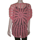 Camisola Remerón Túnica Vestido Crochet Hilo Mujer 