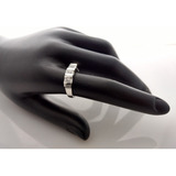 Anillo De Plata Con Zirconia Cuadrado Num 8 1/2