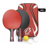 . Kit 2 Raquetas Ping Pong Profesional Red Plana
